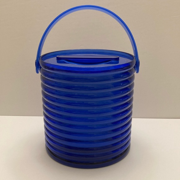 Sally Designs Dining Vintage Sally Designs Ribbedcobalt Blue Ice